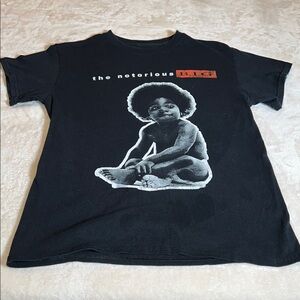 Brooklyn Mint Men’s Black Graphic Short Sleeve Tee Notorious BIG Vintage Style S
